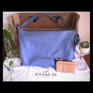 💕COACH Cornflower Blue Bleeker Daily Shoulder Bag